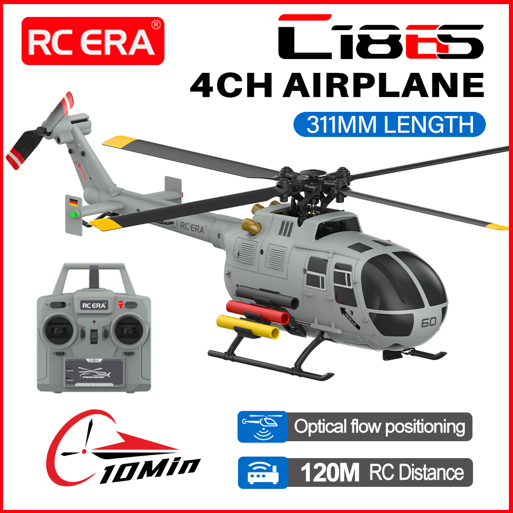 Rc Helicopter Gyro - Helicóptero RC ERA C186S BO105 sin