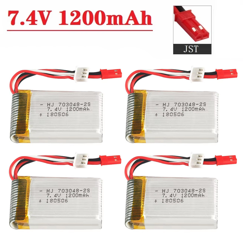 Rc Helicopter Parts - Batería Lipo 2S 7.4V 1200mAh 703048