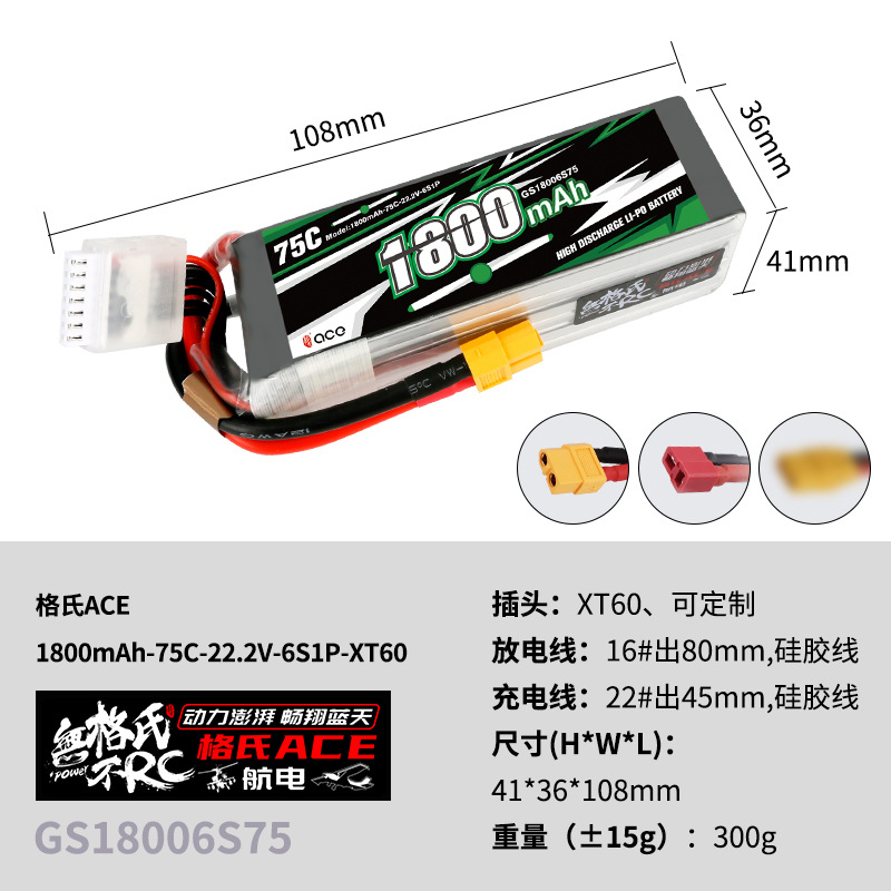 2 Baterías Lipo Gens ACE 22.2V - Rc Helicopter Parts reseña y precio