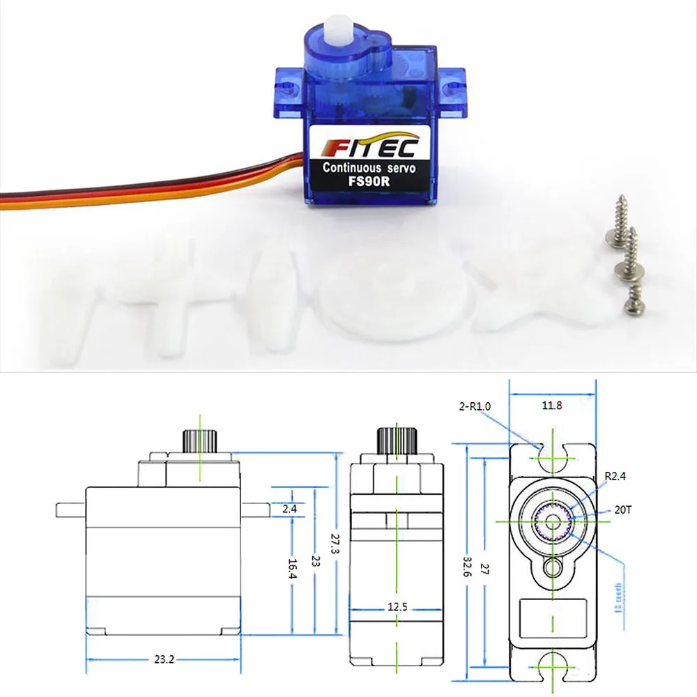 Feetech Mini FS90R Micro Servo - Rc Helicopter Parts reseña y precio
