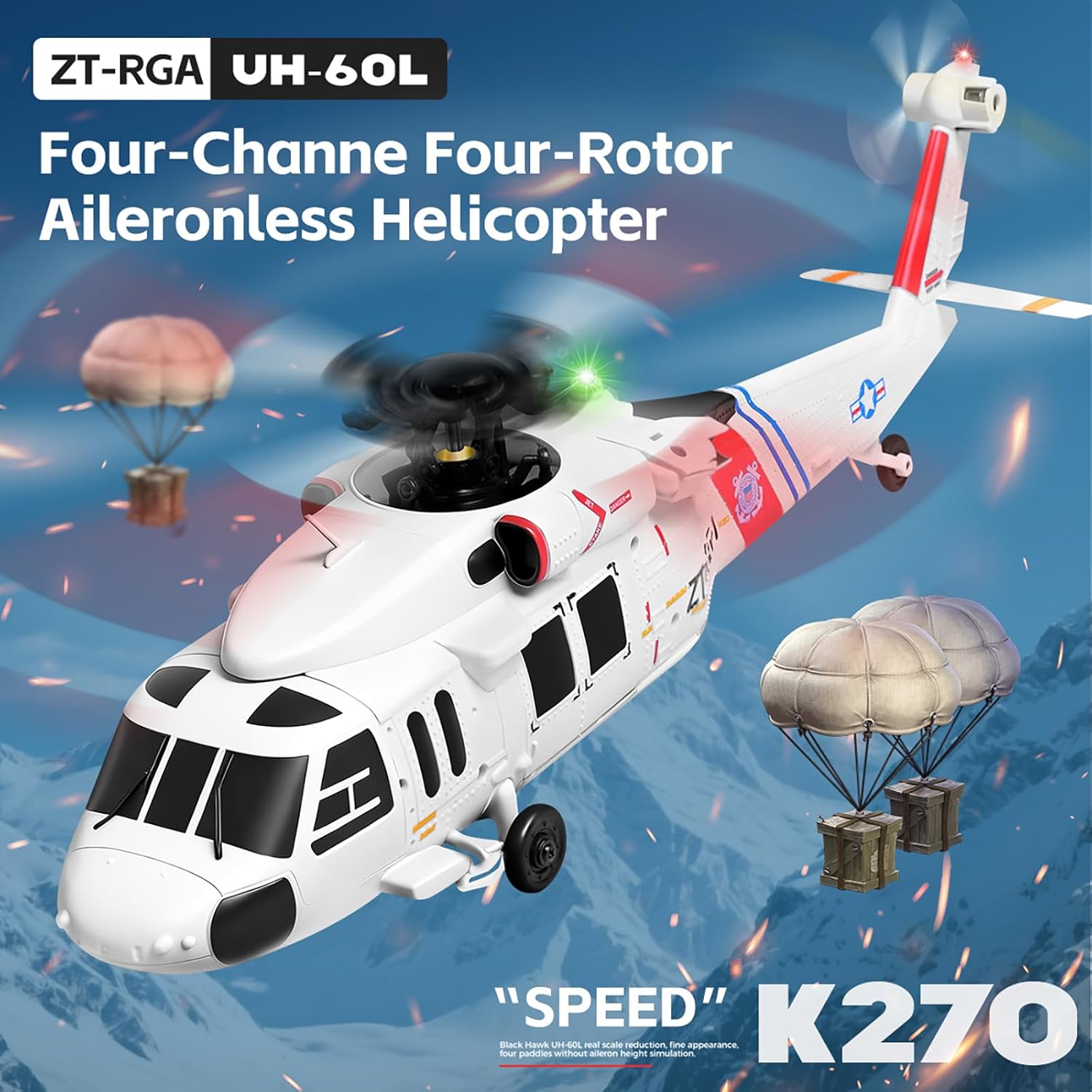 Helicóptero RC WLtoys K270 UH- - Rc Helicopter Large reseña y precio
