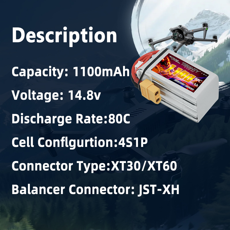 Batería Lipo TERANTY 4S 1100mA - Rc Helicopter Parts reseña y precio
